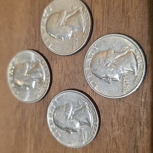 1976 Bicentennial US Quarter Qty Four (4).  Collector’s Item